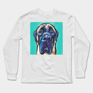 English Mastiff Dog Pop Art Long Sleeve T-Shirt